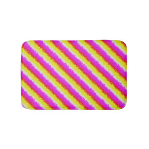 Alfombrilla De Baño Rayas de arco iris rosado de Artdeco