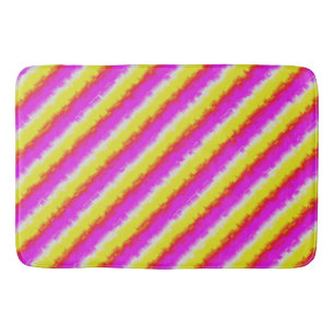 Alfombrilla De Baño Rayas de arco iris rosado de Artdeco