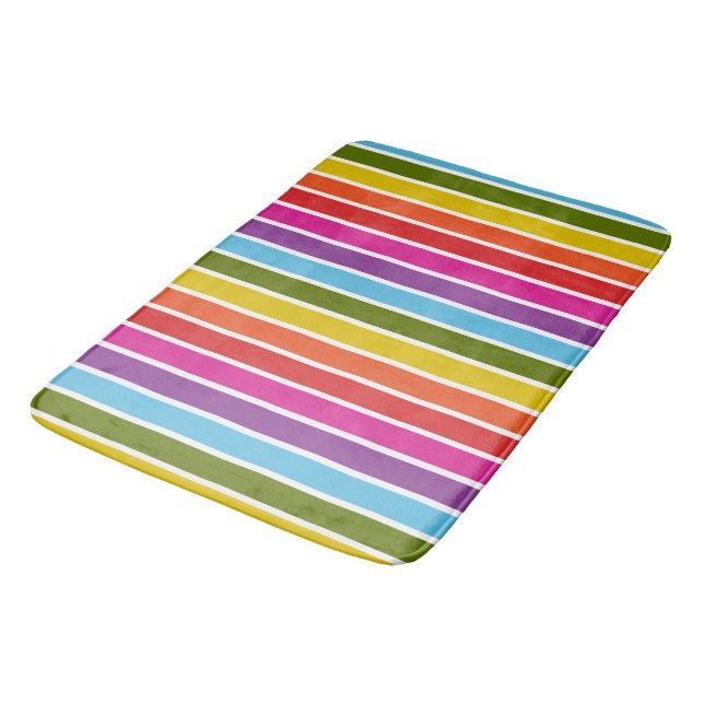 Alfombrilla De Baño Rayas de Arcoíris (Angular)