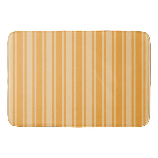 Alfombrilla De Baño Rayas de caramelo amarillo (Anverso)