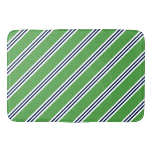 Alfombrilla De Baño Rayas de muy buen gusto verdes y azules