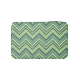 Alfombrilla De Baño Rayas de zigzag verde oliva