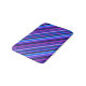 Alfombrilla De Baño Rayas diagonales en azul y púrpura (Angular)