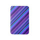 Alfombrilla De Baño Rayas diagonales en azul y púrpura (Frente vertical)