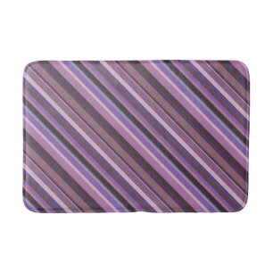Alfombrilla De Baño Rayas diagonales malvas