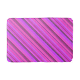 Alfombrilla De Baño Rayas diagonales rosas