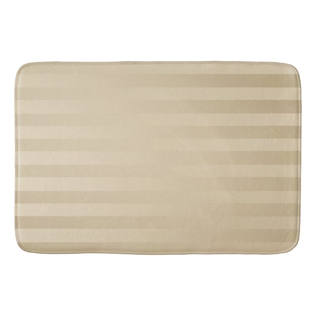 Alfombrilla De Baño Rayas elegantes de oro y crema (Anverso)