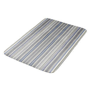 Alfombrilla De Baño Rayas grises azules oxidadas