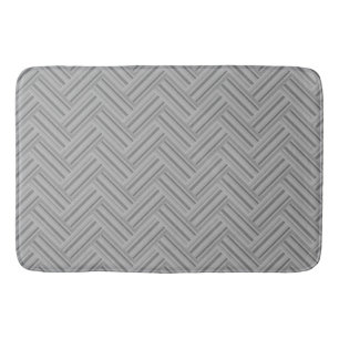 Alfombrilla De Baño Rayas grises de doble trama