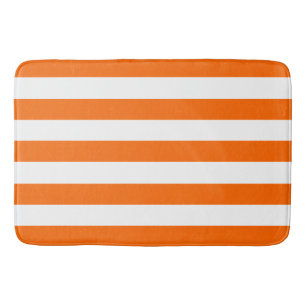 Alfombrilla De Baño Rayas horizontales de Naranja caliente de verano b