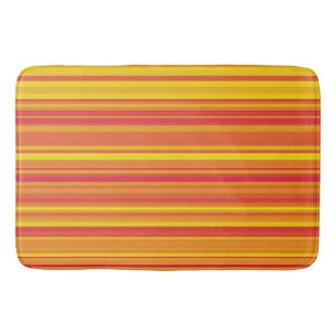 Alfombrilla De Baño Rayas Naranjas Rojas Amarillas