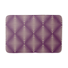 Alfombrilla De Baño Rayas Ópticas Purpura