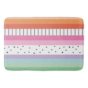 Alfombrilla De Baño Rayas Pop Caprichosas
