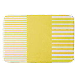 Alfombrilla De Baño Rayas pop de color - Amarillo limón y blanco
