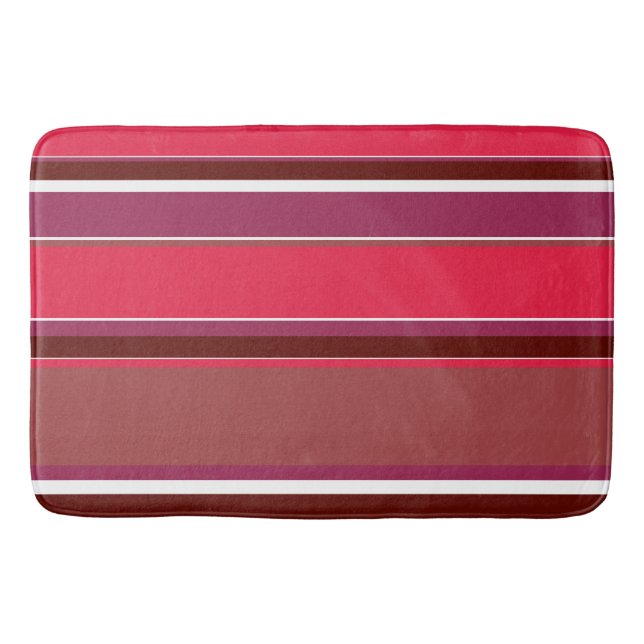 Alfombrilla De Baño Rayas rojas (Anverso)