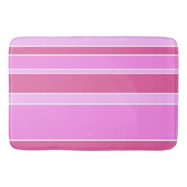 Alfombrilla De Baño Rayas rosas (Anverso)