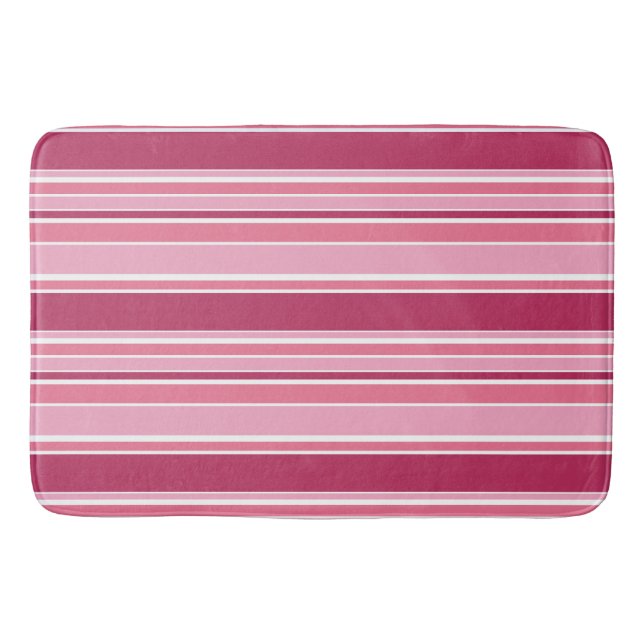 Alfombrilla De Baño Rayas rosas (Anverso)