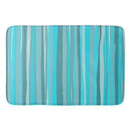 Alfombrilla De Baño Rayas verde azuladas verticales