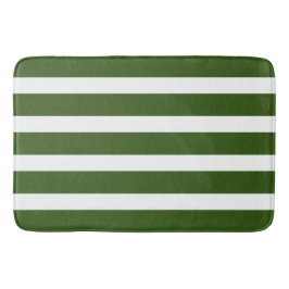 Alfombrilla De Baño Rayas Verde Bosque