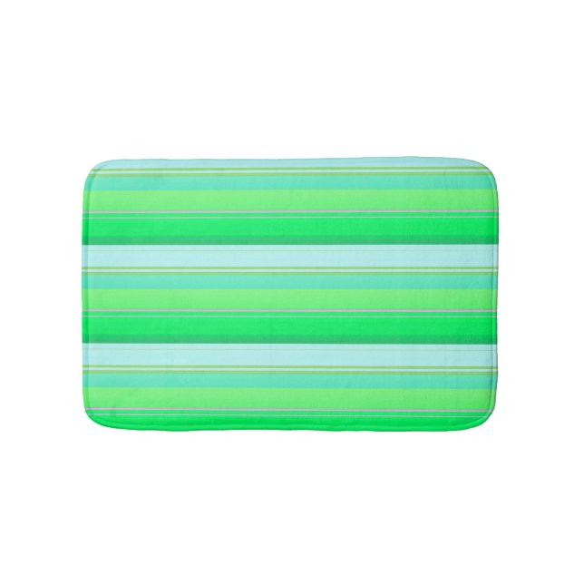 Alfombrilla De Baño Rayas verdes de agua dulce (Anverso)