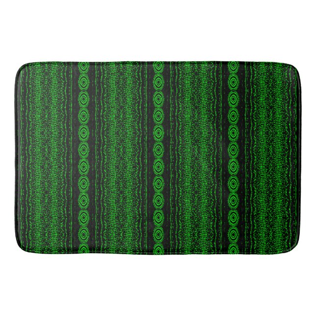 Alfombrilla De Baño Rayas verdes limones (Anverso)