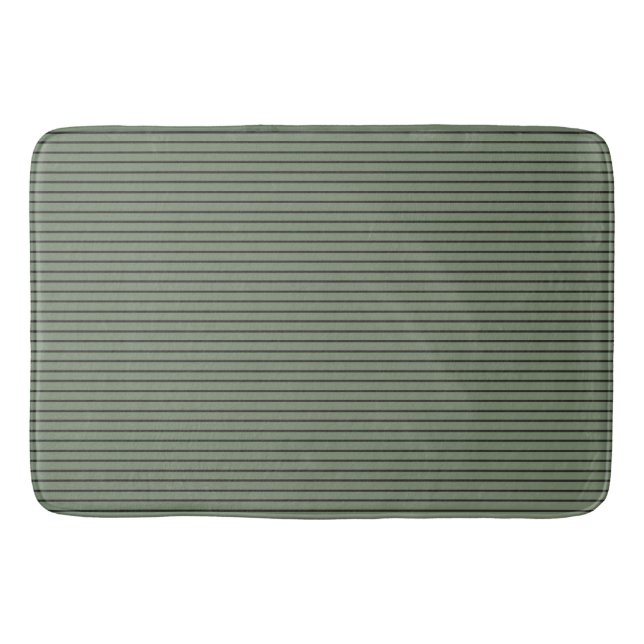 Alfombrilla De Baño rayas verdes y grises (Anverso)