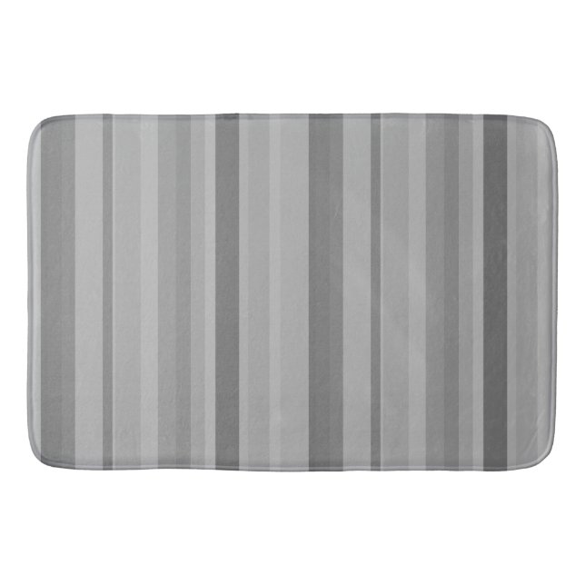 Alfombrilla De Baño Rayas verticales grises (Anverso)