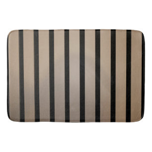 Alfombrilla De Baño Rayas verticales modernas en negro