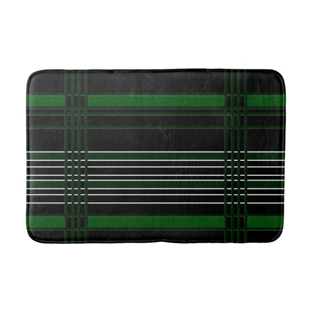 Alfombrilla De Baño Rayas verticales verdes (Anverso)