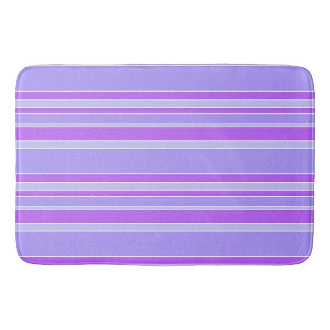 Alfombrilla De Baño Rayas violetas (Anverso)