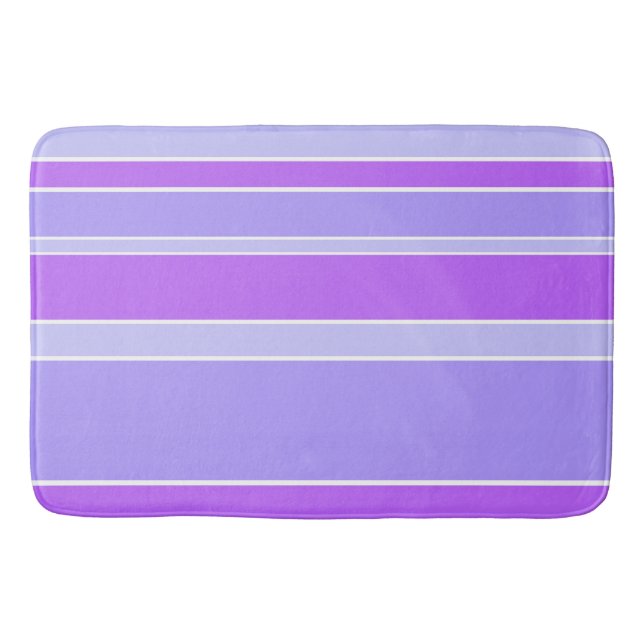 Alfombrilla De Baño Rayas violetas (Anverso)