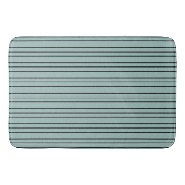 Alfombrilla De Baño Rayos grises y azules (Anverso)