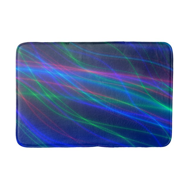 Alfombrilla De Baño Rayos multicolores brillantes (Anverso)