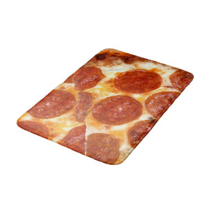 Alfombrilla De Baño Rebanada de pizza de pepperoni clásica de Slippery