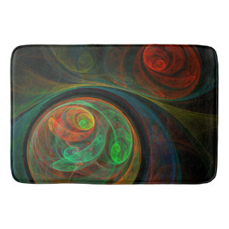 Alfombrilla De Baño Reborn Green Abstract Art
