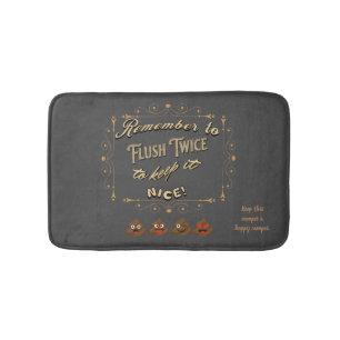 Alfombrilla De Baño Recordatorio de dos veces de caída del caracol