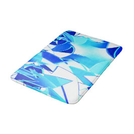 Alfombrilla De Baño Recortes de imágenes azules transparentes retorcid