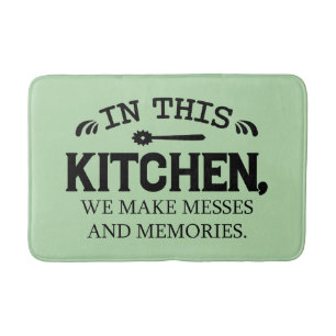 Alfombrilla De Baño Recuerdos de desordenes lindos de cocina
