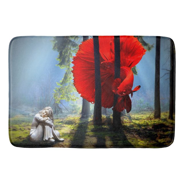 Alfombrilla De Baño Red Betta Fish (Anverso)