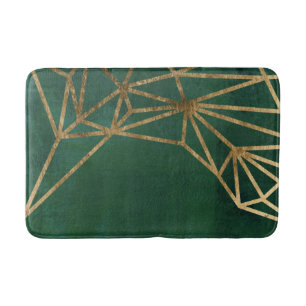 Alfombrilla De Baño Red dorada y selva verde