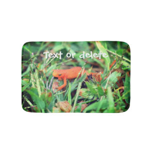 Alfombrilla De Baño Red Eft Naranja Salamander Naturaleza 1