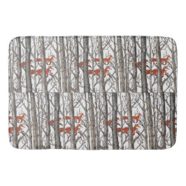 Alfombrilla De Baño Red Fox Winter Grey Woods Bath Mat Neutrales Tones