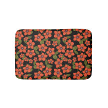 Red green purple Scarlet Pimpernel watercolor