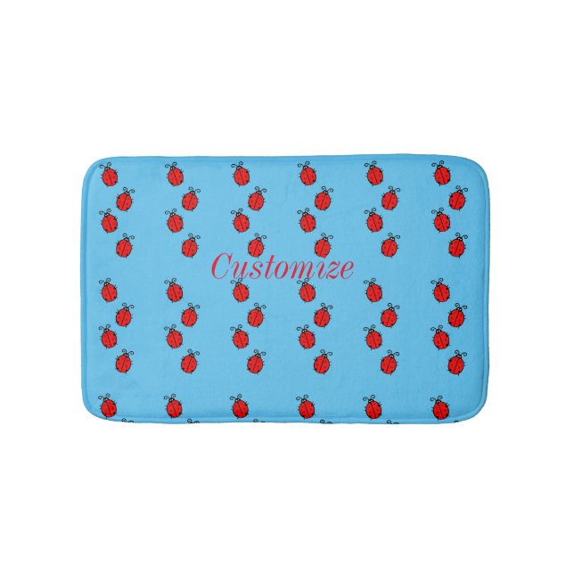 Alfombrilla De Baño Red Ladybugs Crawling Thunder_Cove (Anverso)