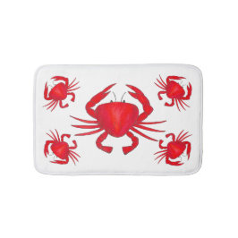 Alfombrilla De Baño Red Maryland Hardshell Crab Crustacean Beach