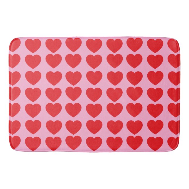 Alfombrilla De Baño Red Valentines Hearts (Anverso)