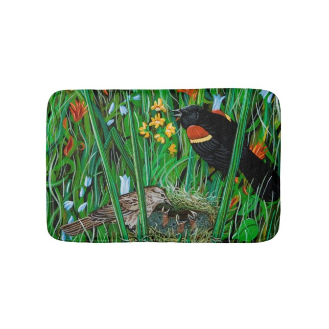 Alfombrilla De Baño Red Wing Blackbird Bath Mat (Anverso)