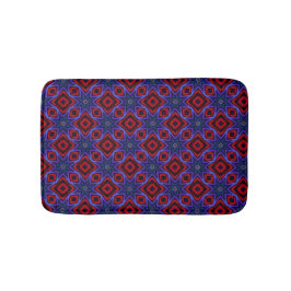Alfombrilla De Baño Red With Blue Stars