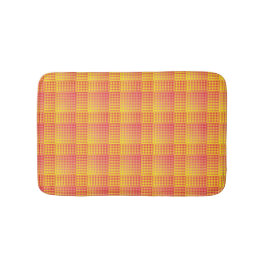Alfombrilla De Baño Red Yellow Checker Abstract Pattern
