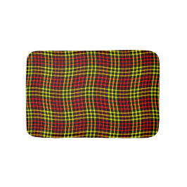 Alfombrilla De Baño Red Yellow Plaid Checker Seamless Pattern